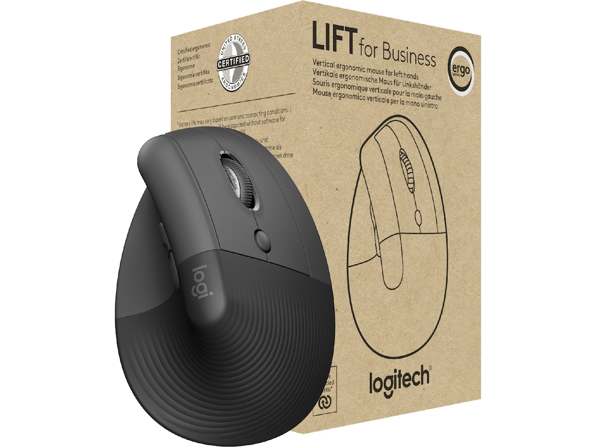 Logitech Lift Vertikal Business mus (graphite) Mus