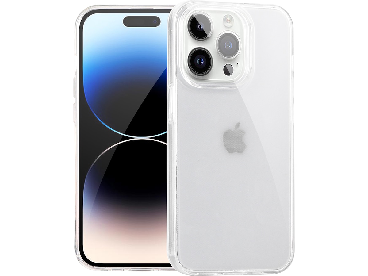 iiglo iPhone 15 Pro / 14 Pro Silikondeksel (gjennomsiktig) Mobildeksel