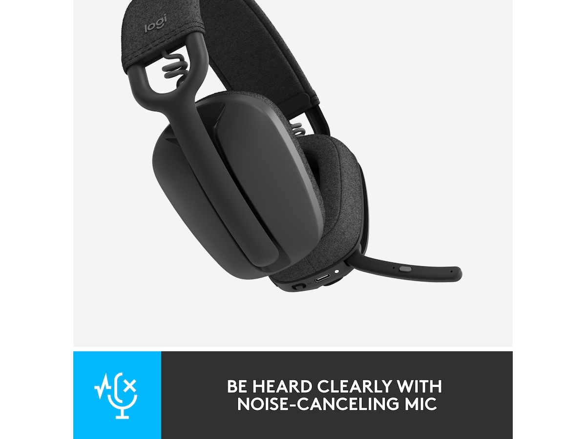 Logitech Zone Vibe 100 trådløst headset (grafittgrå) Hodetelefoner