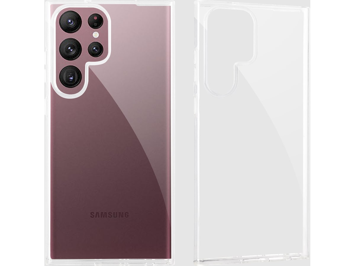iiglo Galaxy S23 Ultra Silikondeksel (gjennomsiktig) Mobildeksel