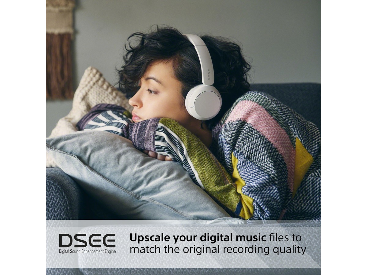 Sony WH-CH520 trådløse hodetelefoner, On-Ear (hvit) Hodetelefoner