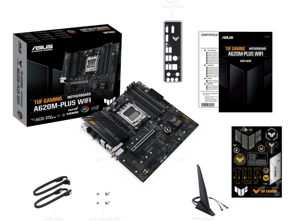 ASUS TUF GAMING A620M-PLUS WIFI Hovedkort AMD Socket
