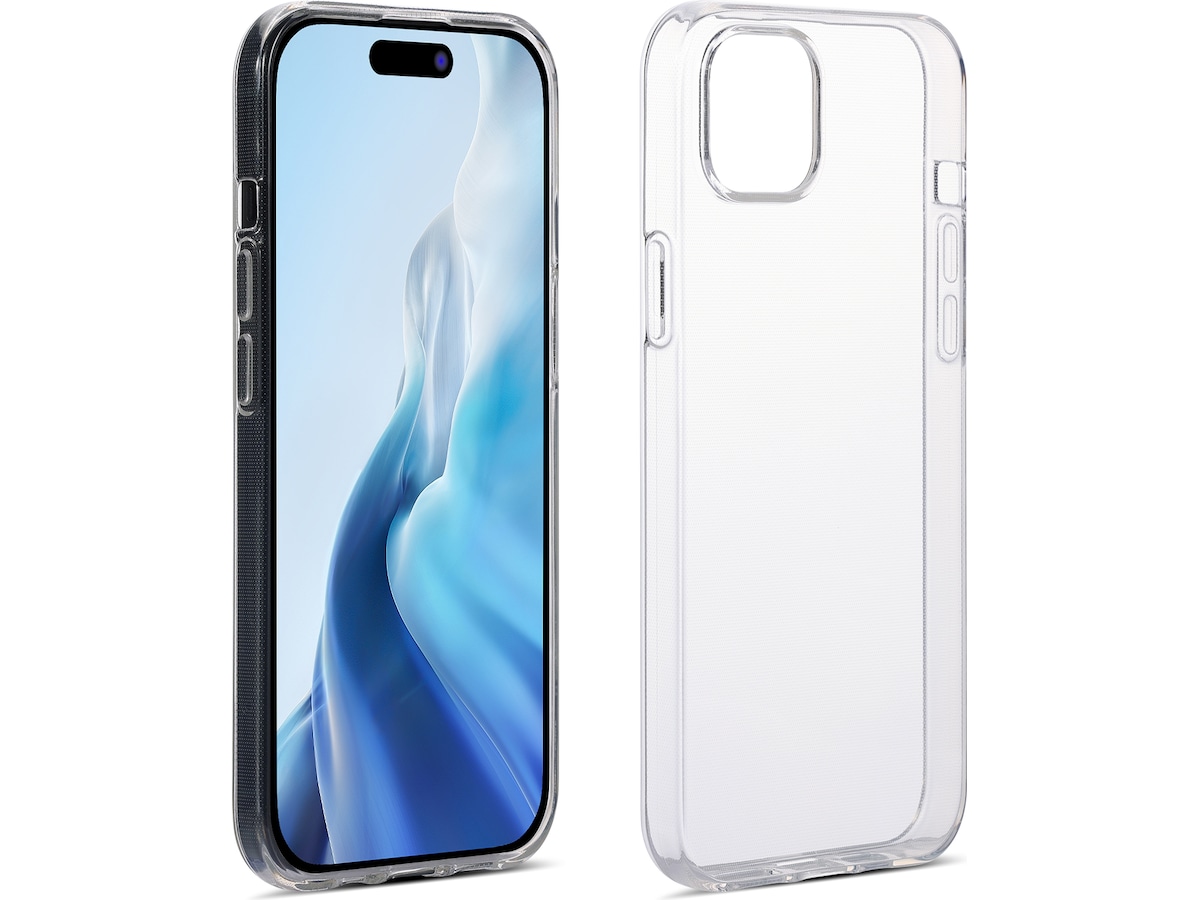 iiglo iPhone 15 Plus Silikondeksel (gjennomsiktig) Mobildeksel