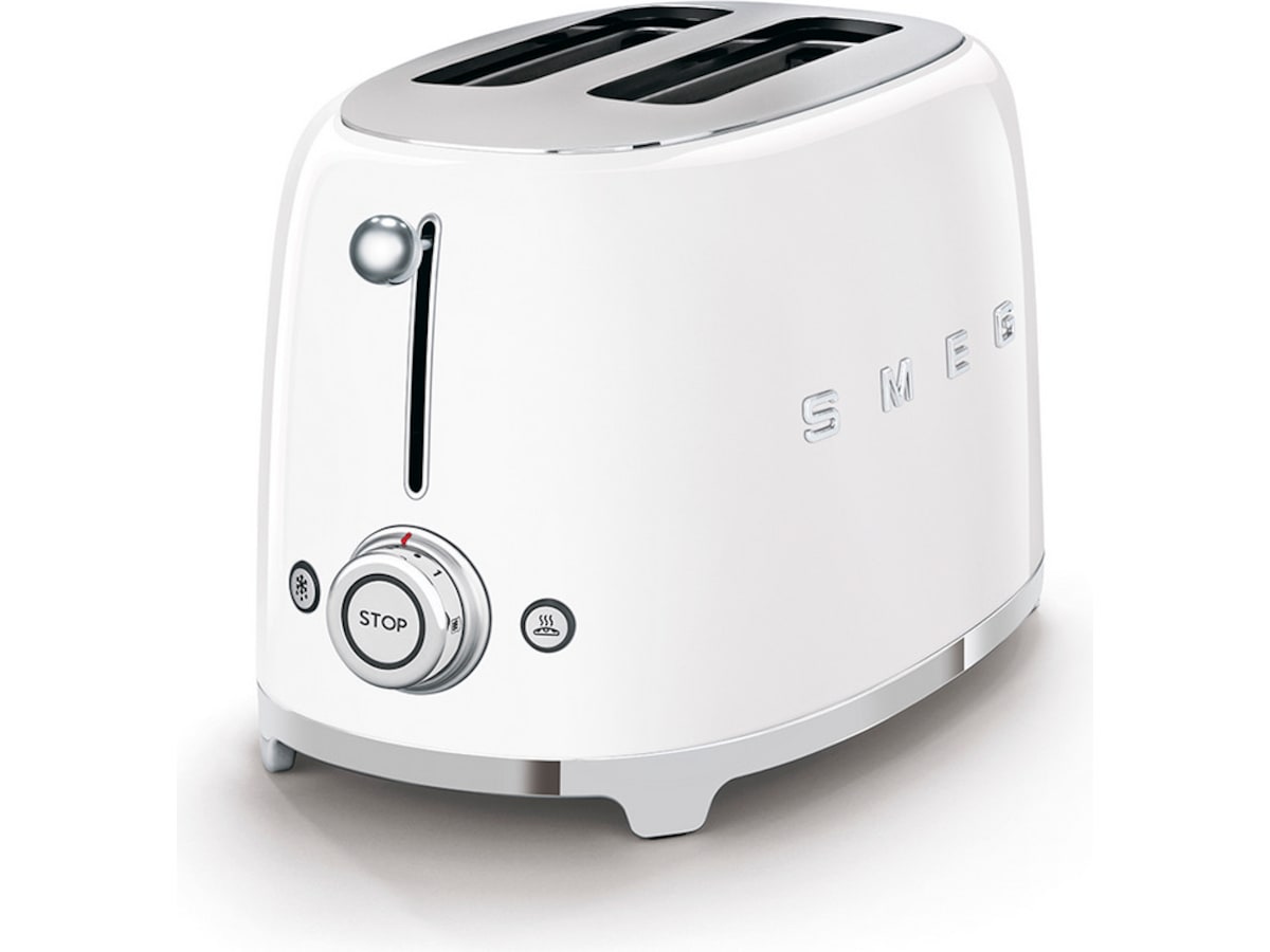 Smeg TSF01WHEU Brødrister for 2 skiver (hvit) Brødristere