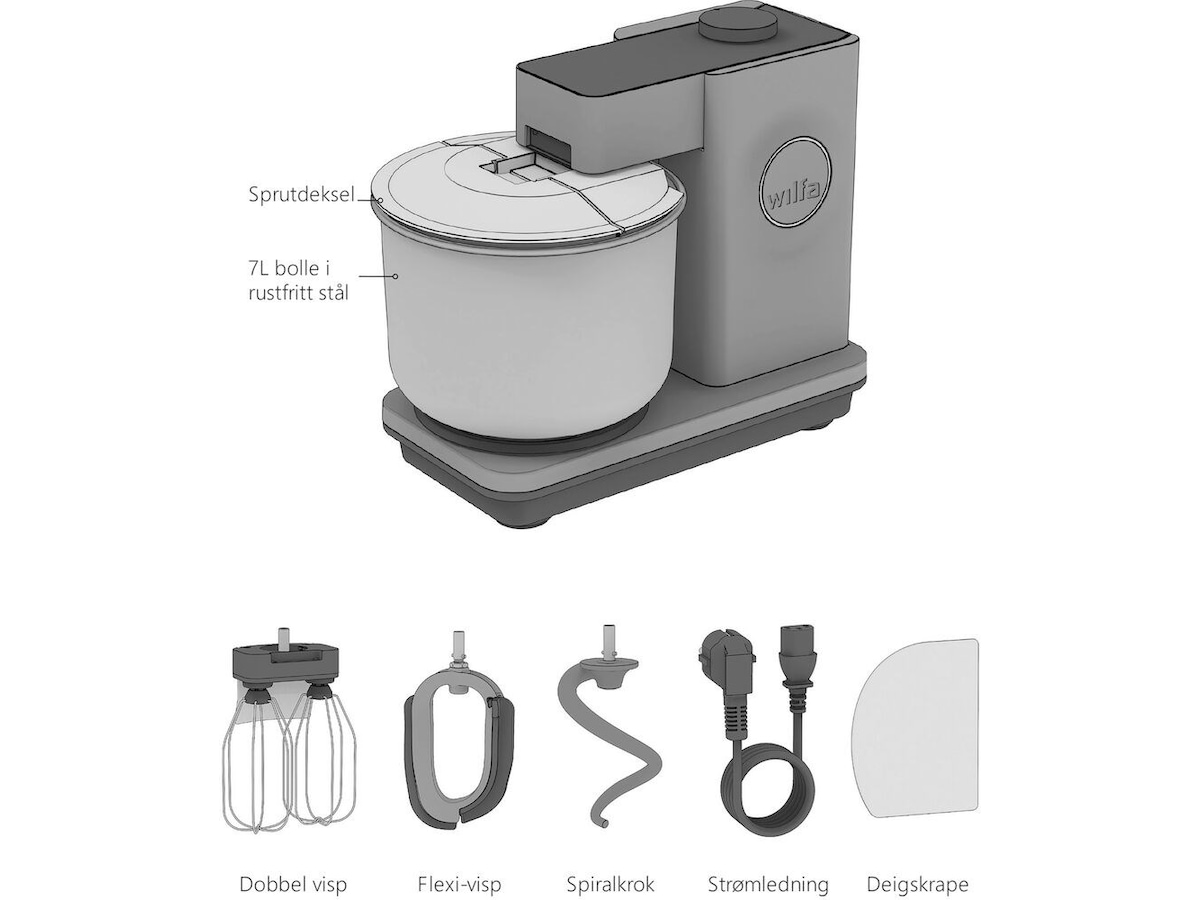 Wilfa Probaker KM1B-70 Kjøkkenmaskin (sort) -B-Grade Demo hjem & fritid