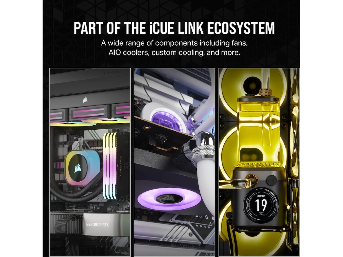 Corsair iCUE LINK QX120 RGB 120mm Vifte (sort) Vifter