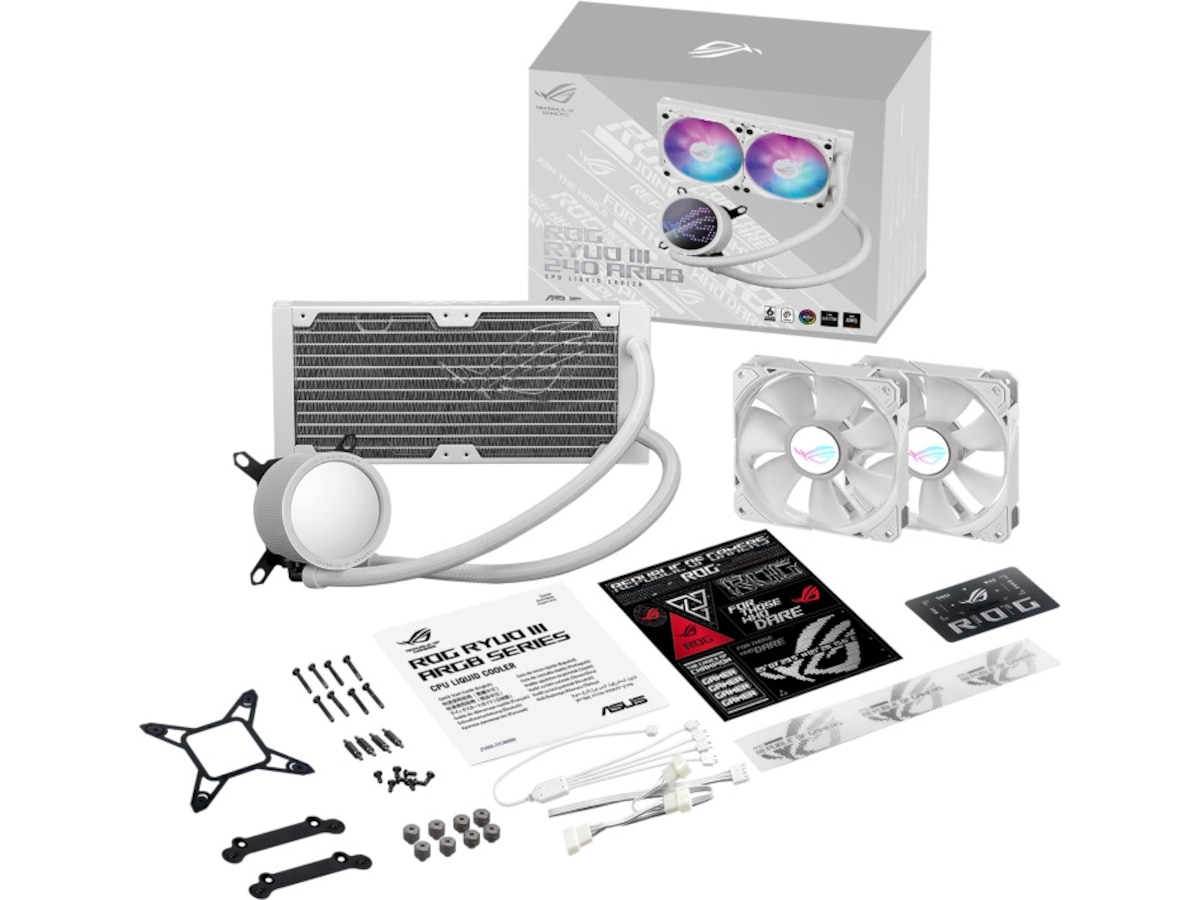 Asus ROG Ryuo III 240 ARGB CPU Kjøler (hvit) CPU - Vannkjøling