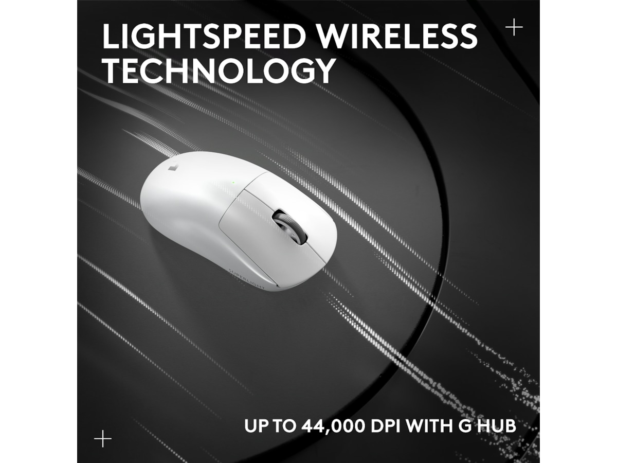 Logitech G Pro X Superlight 2 Lightspeed Trådløs Gamingmus (hvit) Gamingmus