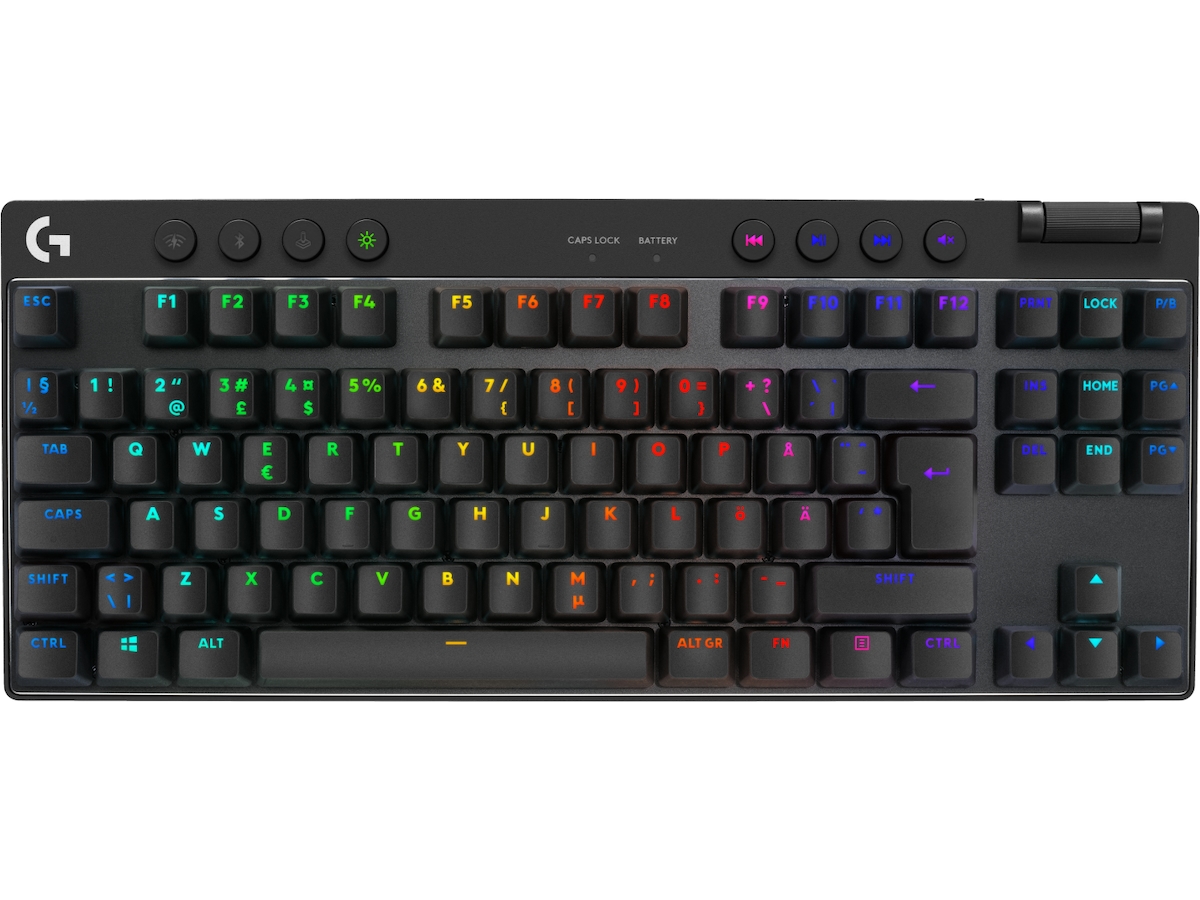 Logitech G Pro X TKL Lightspeed Trådløst Gamingtastatur (sort) Gamingtastatur