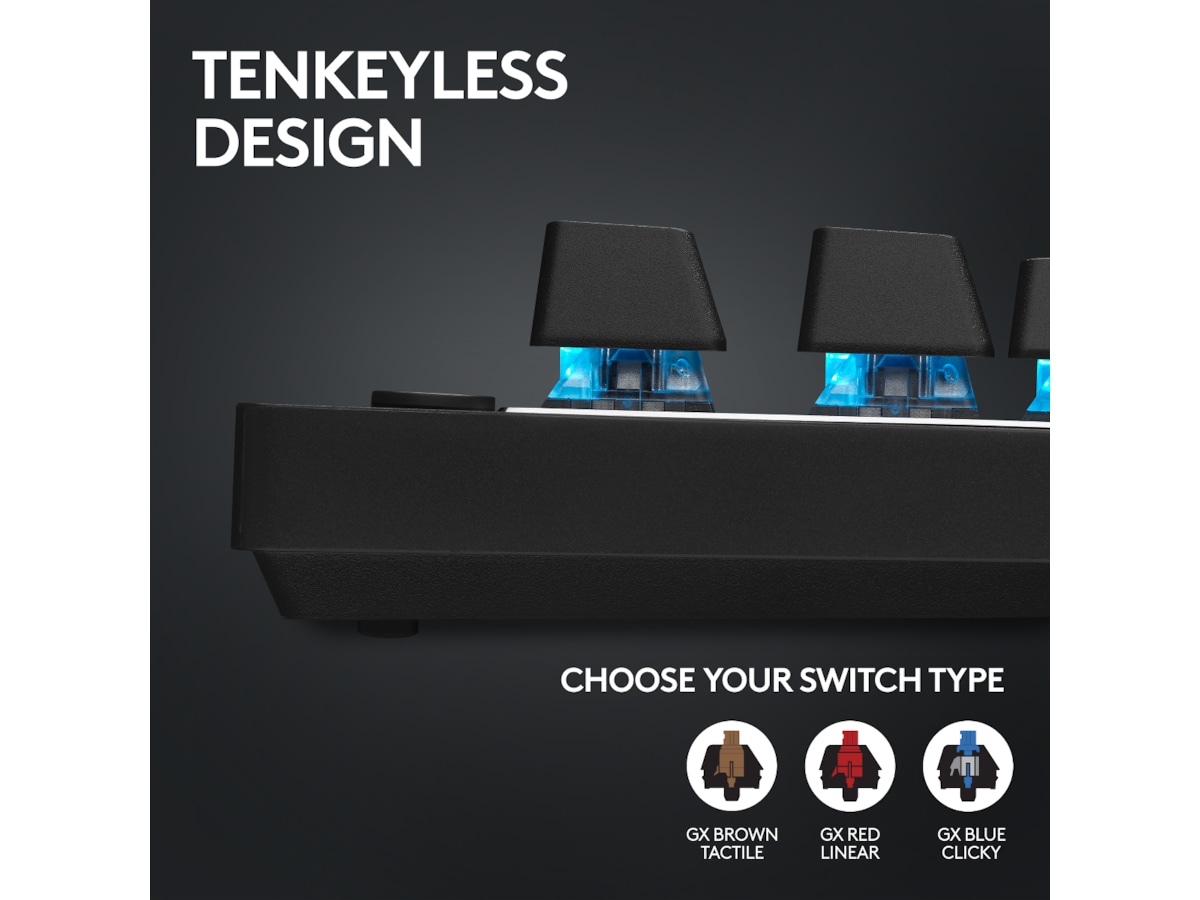Logitech G Pro X TKL Lightspeed Trådløst Gamingtastatur (sort) Gamingtastatur