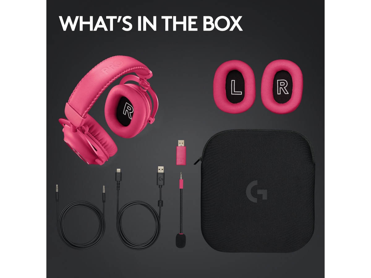 Logitech Pro X 2 Lightspeed Trådløst Gaming Headset (rosa) Gamingheadset