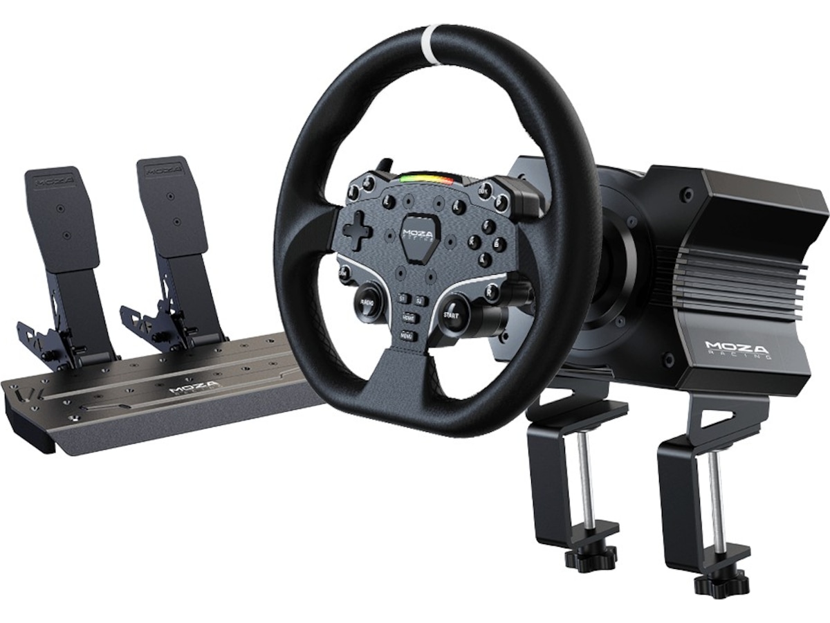 Moza Racing R5 Racing Simulator Bundle Ratt og pedaler