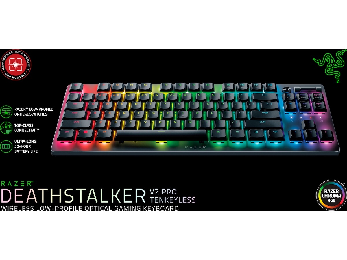 Razer Deathstalker V2 Pro TKL Gamingtastatur Gamingtastatur