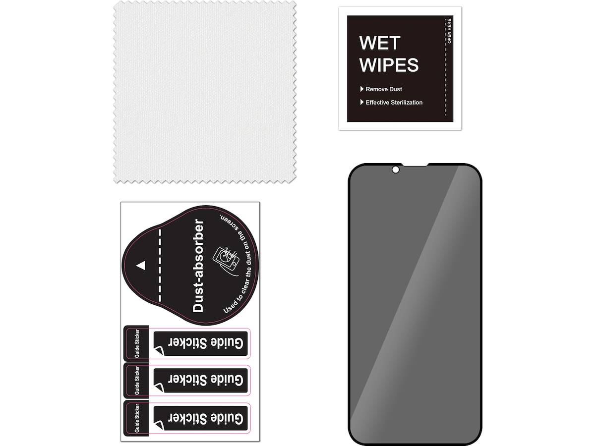 iiglo iPhone 17e /16e / 14 / 13 / 13 Pro 3D Privacy Skjermbeskytter Skjermbeskytter