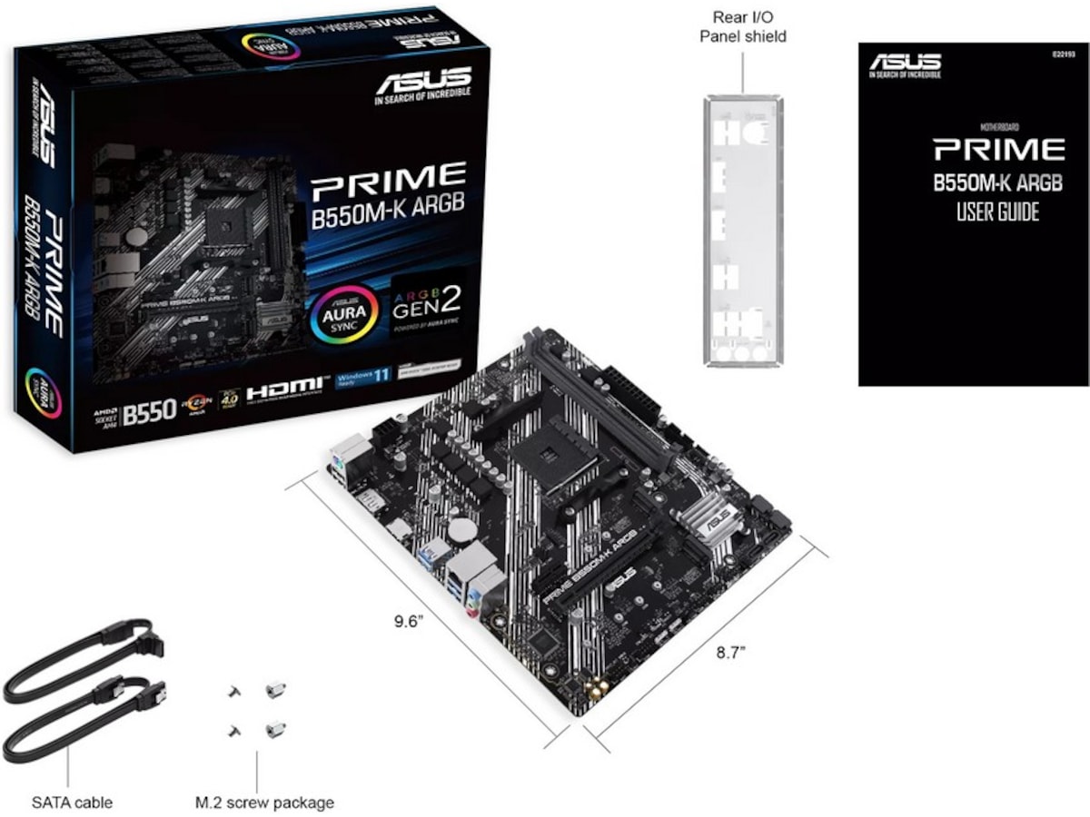 ASUS PRIME B550M-K ARGB Hovedkort AMD Socket