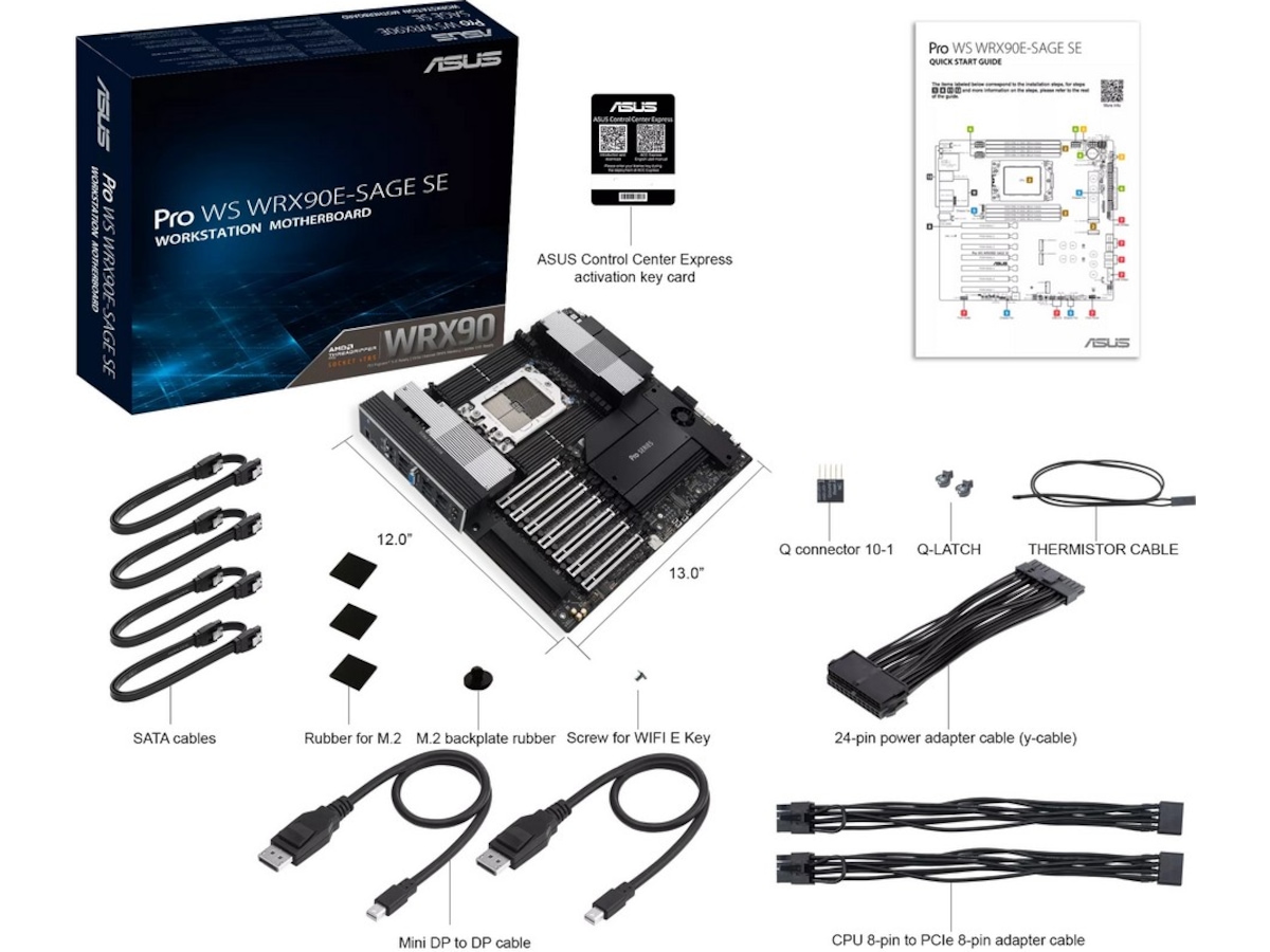 ASUS Pro WS WRX90E-SAGE SE Hovedkort AMD Socket