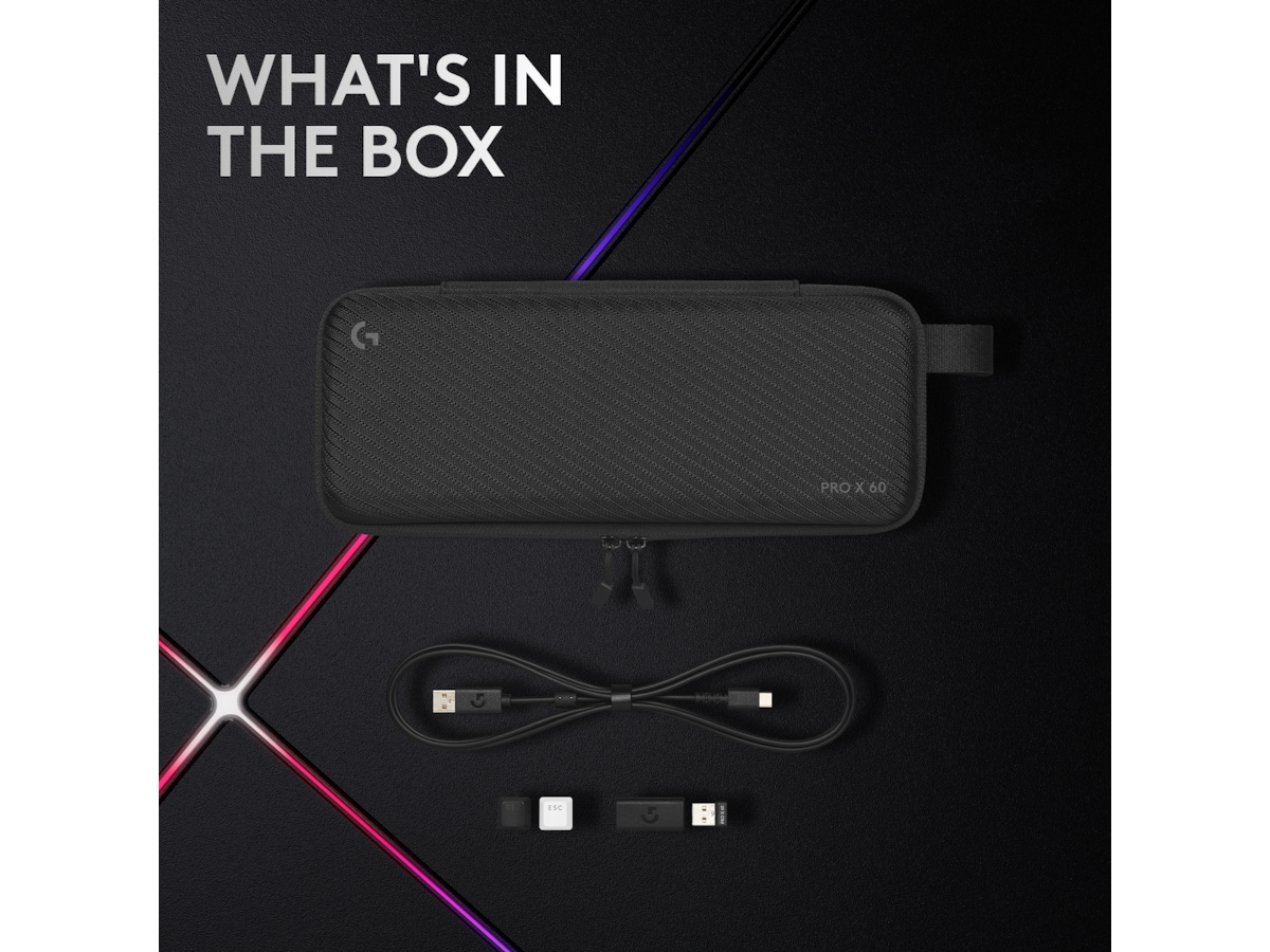 Logitech G Pro X 60 Lightspeed Tactile trådløst gamingtastatur (hvit) Gamingtastatur