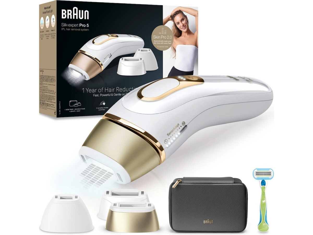 Braun IPL Silk·expert Pro 5 PL5242 (hvit/gull) Epilator & IPL-hårfjerning