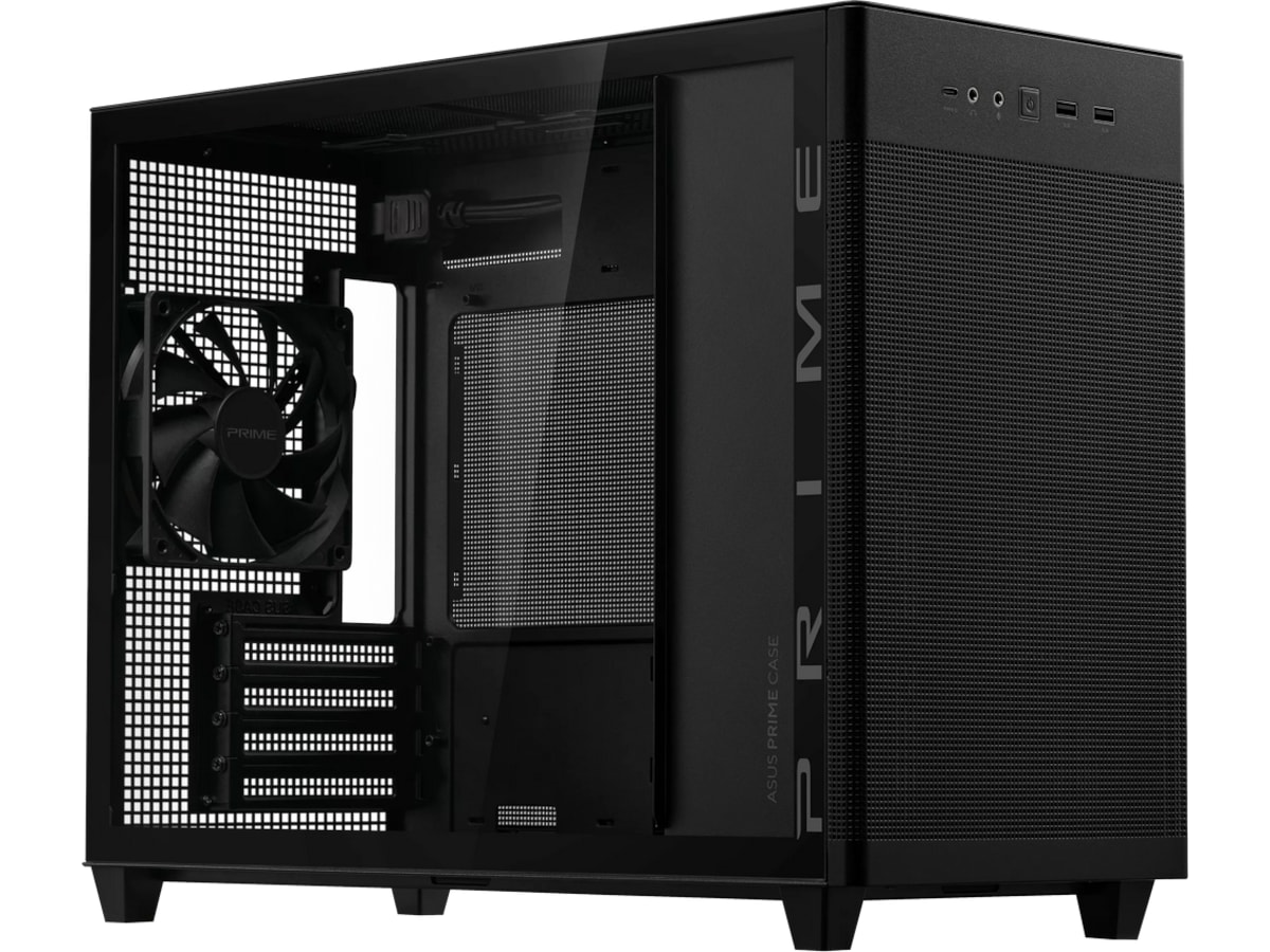 ASUS Prime AP201 Tempered Glass Mini Tower (sort) -B-Grade Demo annet i datautstyr