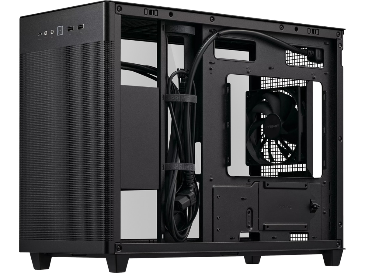 ASUS Prime AP201 Tempered Glass Mini Tower (sort) -B-Grade Demo annet i datautstyr