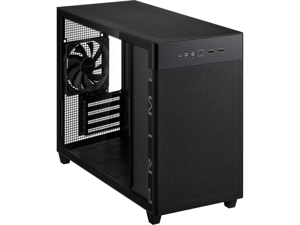 ASUS Prime AP201 Tempered Glass Mini Tower (sort) -B-Grade Demo annet i datautstyr