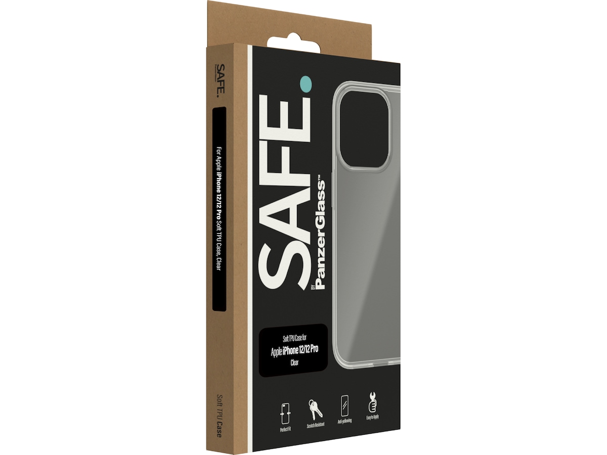 PanzerGlass iPhone 12 SAFE. Silikondeksel (gjennomsiktig) Skjermbeskytter