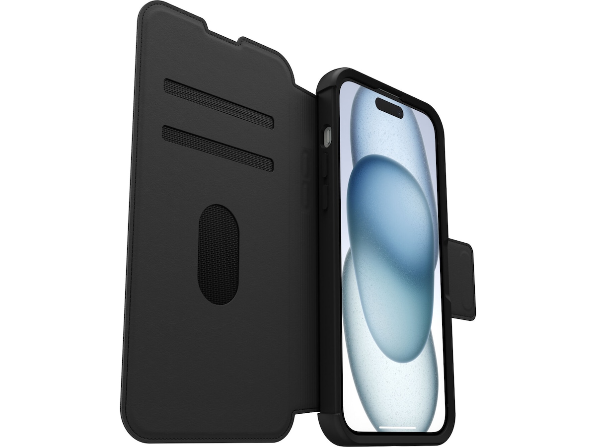 OtterBox iPhone 15 Plus Strada Lommebokdeksel - ProPack (sort) Mobildeksel