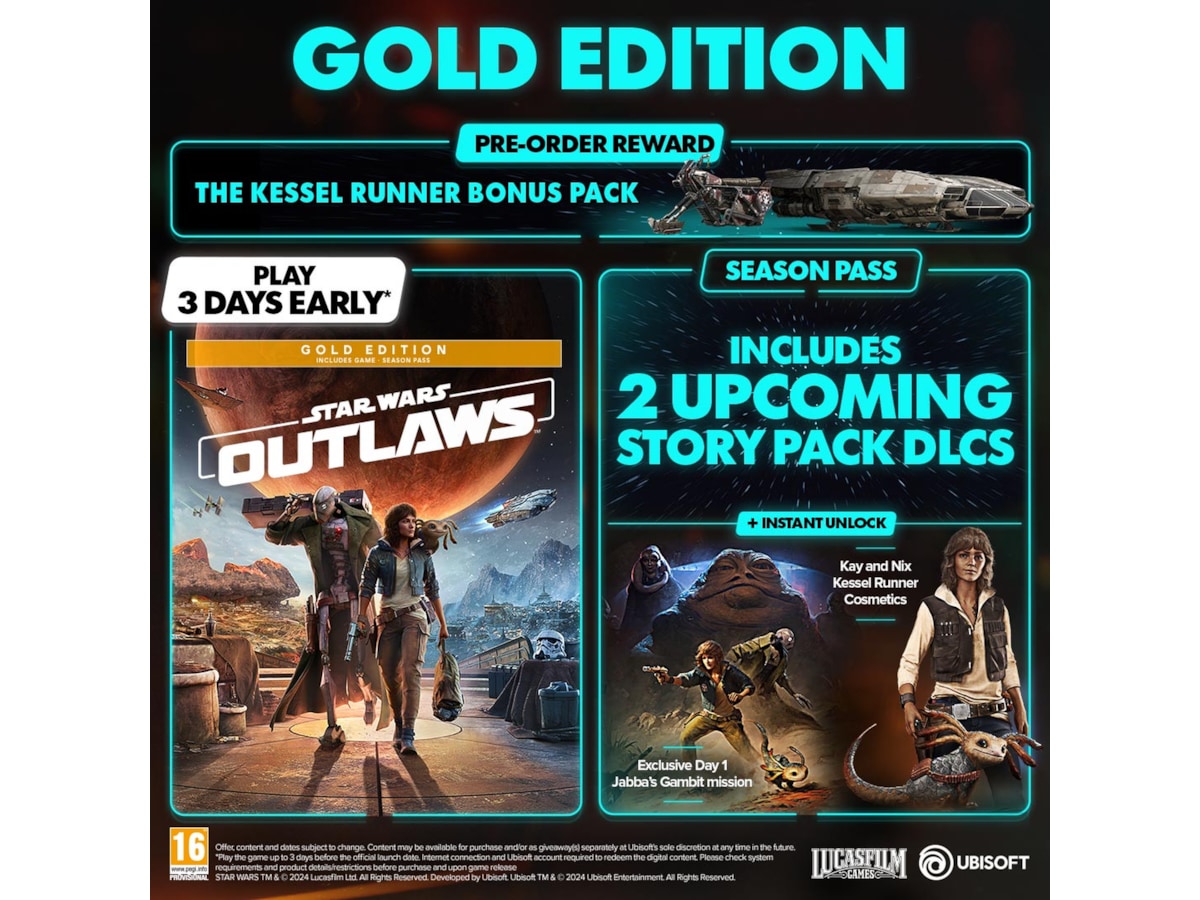 Star Wars Outlaws - Gold Edition Spill til Xbox Series X/S
