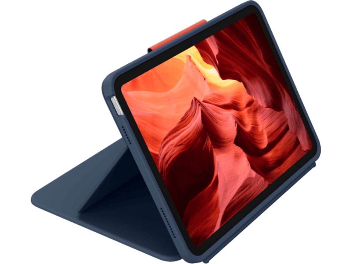 Logitech iPad 10,9" / 11" Rugged Combo 4 tastaturdeksel (blå) Tastatur og stylus