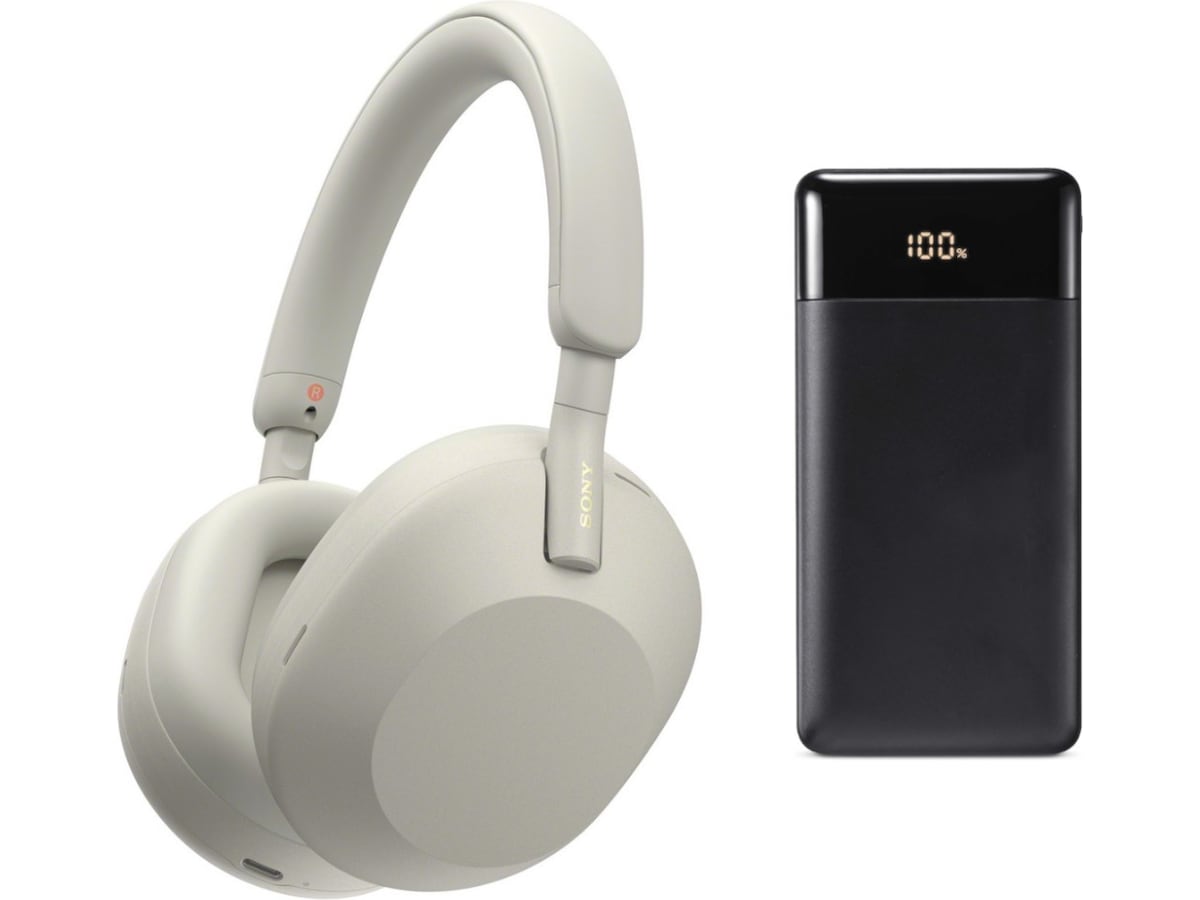 Sony WH-1000XM5 trådløse hodetelefoner, Over-Ear (sølv) Hodetelefoner