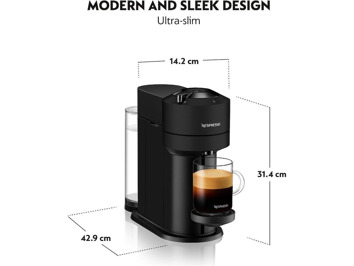 Nespresso Vertuo Next by De'Longhi Kapselmaskin (sort) -B-Grade Demo hjem & fritid