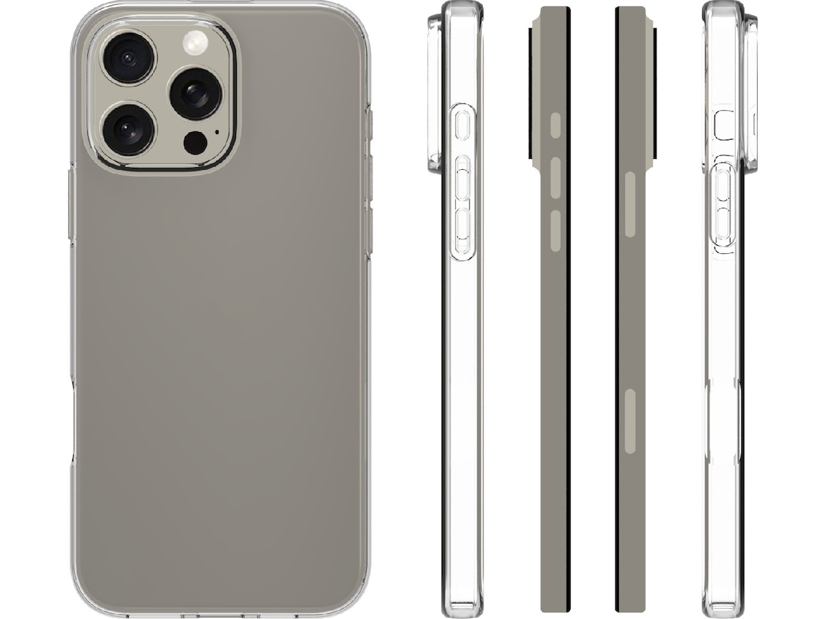 iiglo iPhone 16 Pro Max Silikondeksel (gjennomsiktig) Mobildeksel