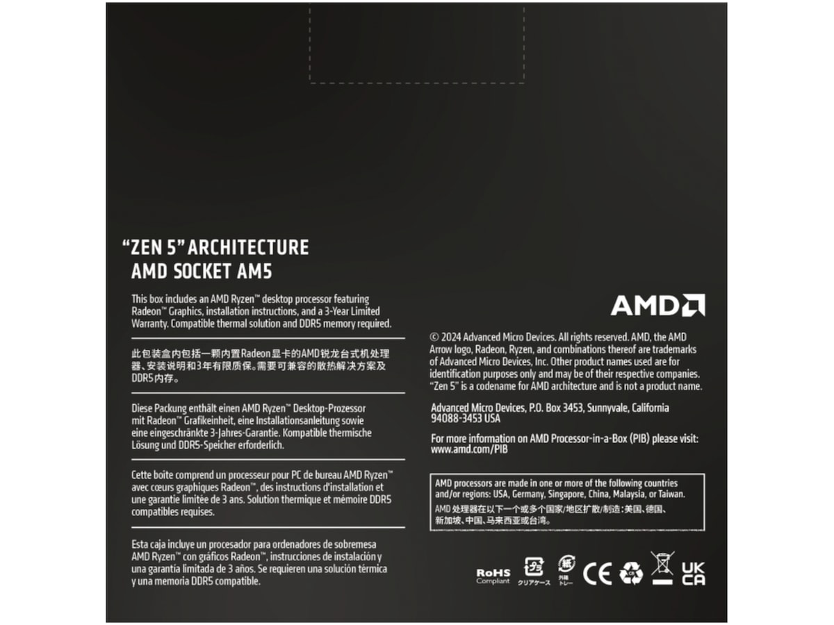 AMD Ryzen 7 9700X CPU Prosessorer