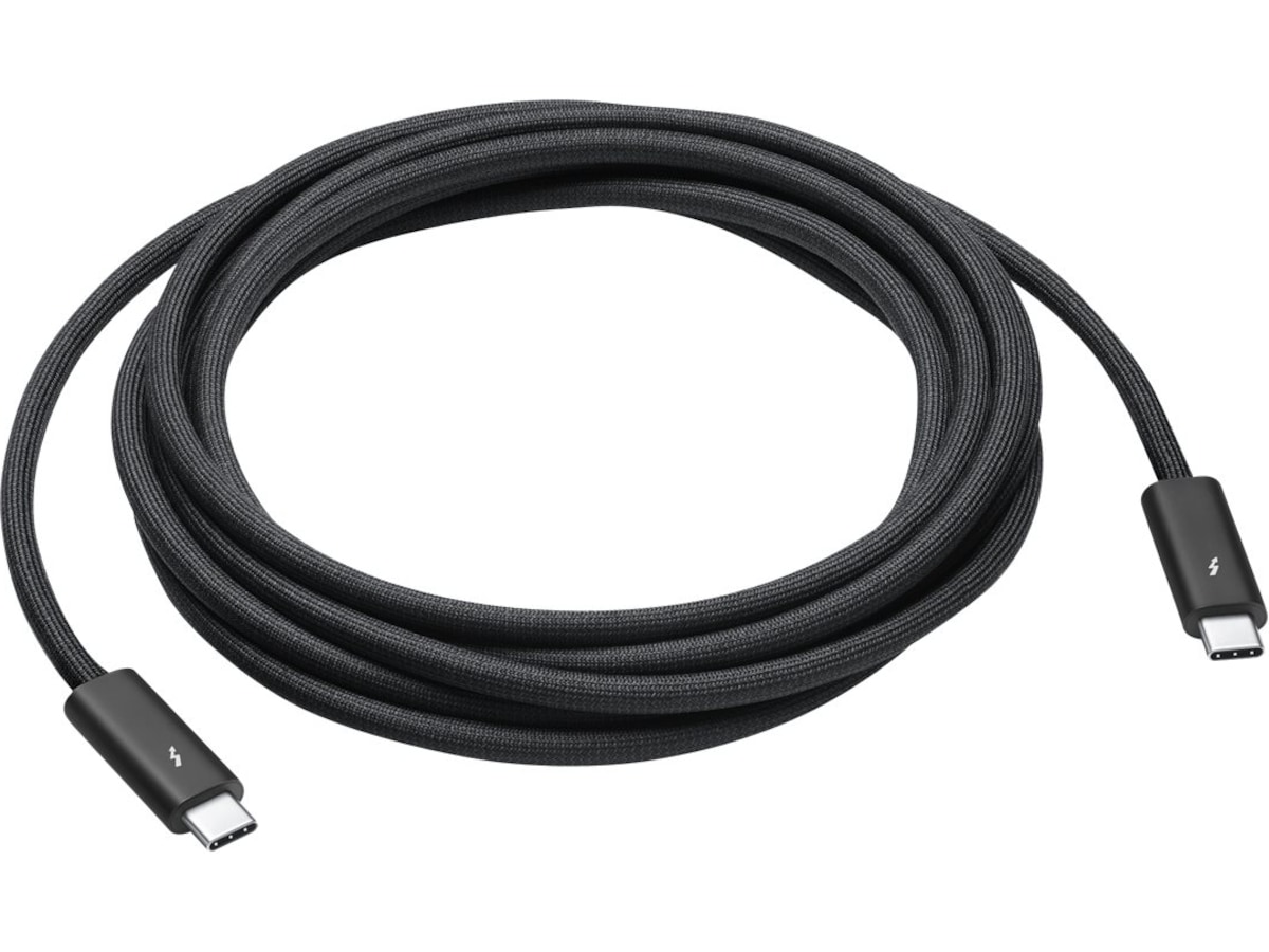 Apple Thunderbolt 4 Pro kabel 3m (sort) Adapter og kabel