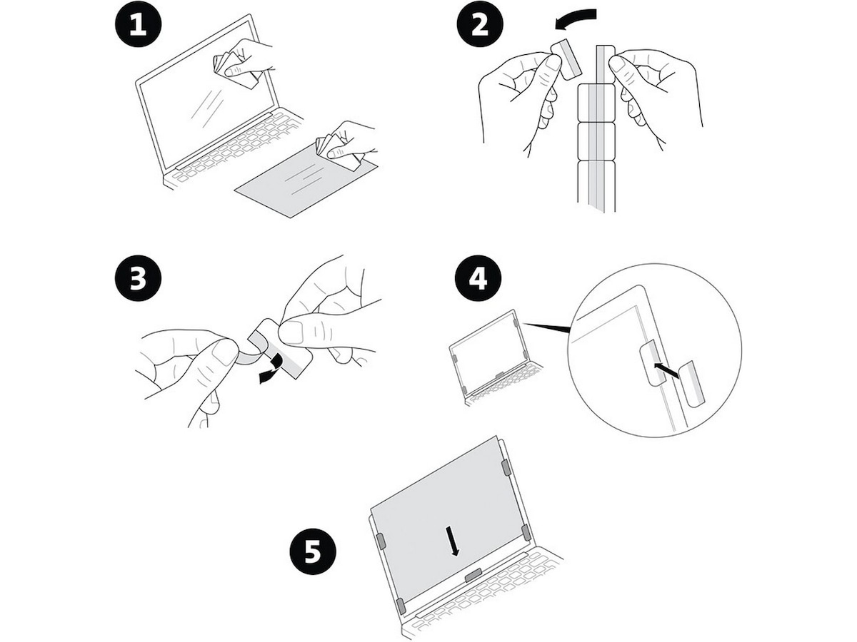 Kensington 14" Avtagbart Privacy Skjermfilter Skjermbeskyttelse nettbrett