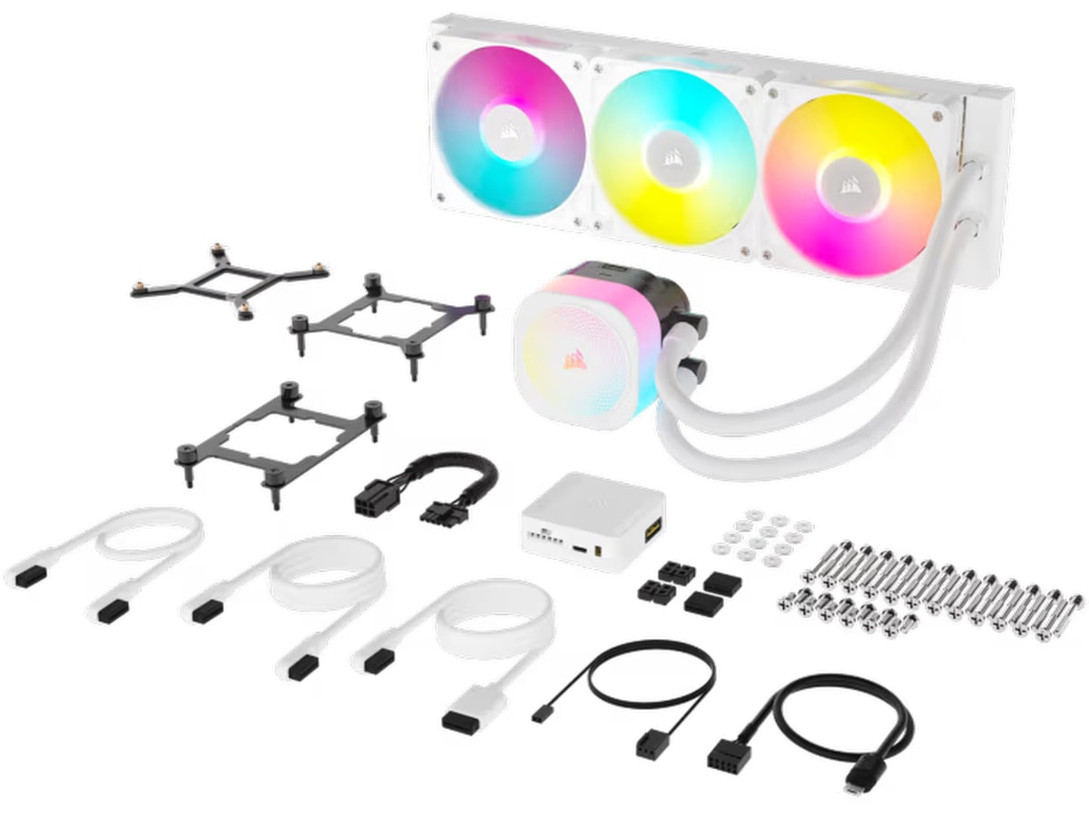Corair iCUE LINK Titan 360 RX RGB AIO Kjøler (hvit) CPU - Vannkjøling