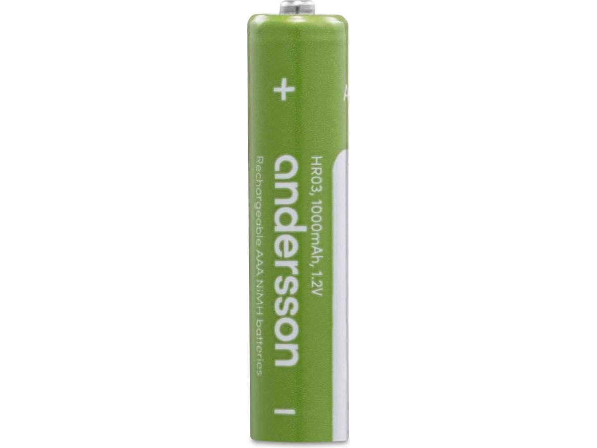 Andersson oppladbare AAA batteri, 4-pk Batterier til generell bruk