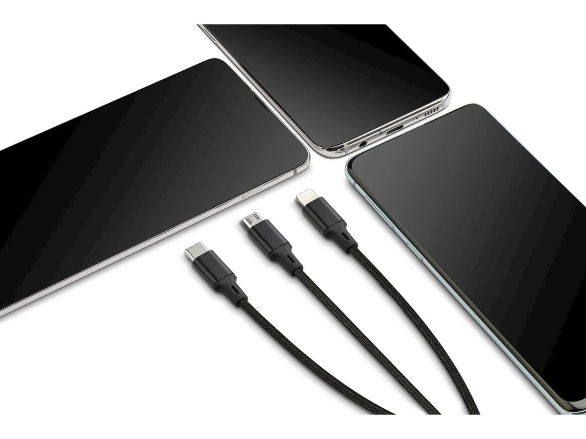 Andersson Micro-USB/USB-C/Lightning til USB-A kabel 1m (sort) USB-kabler