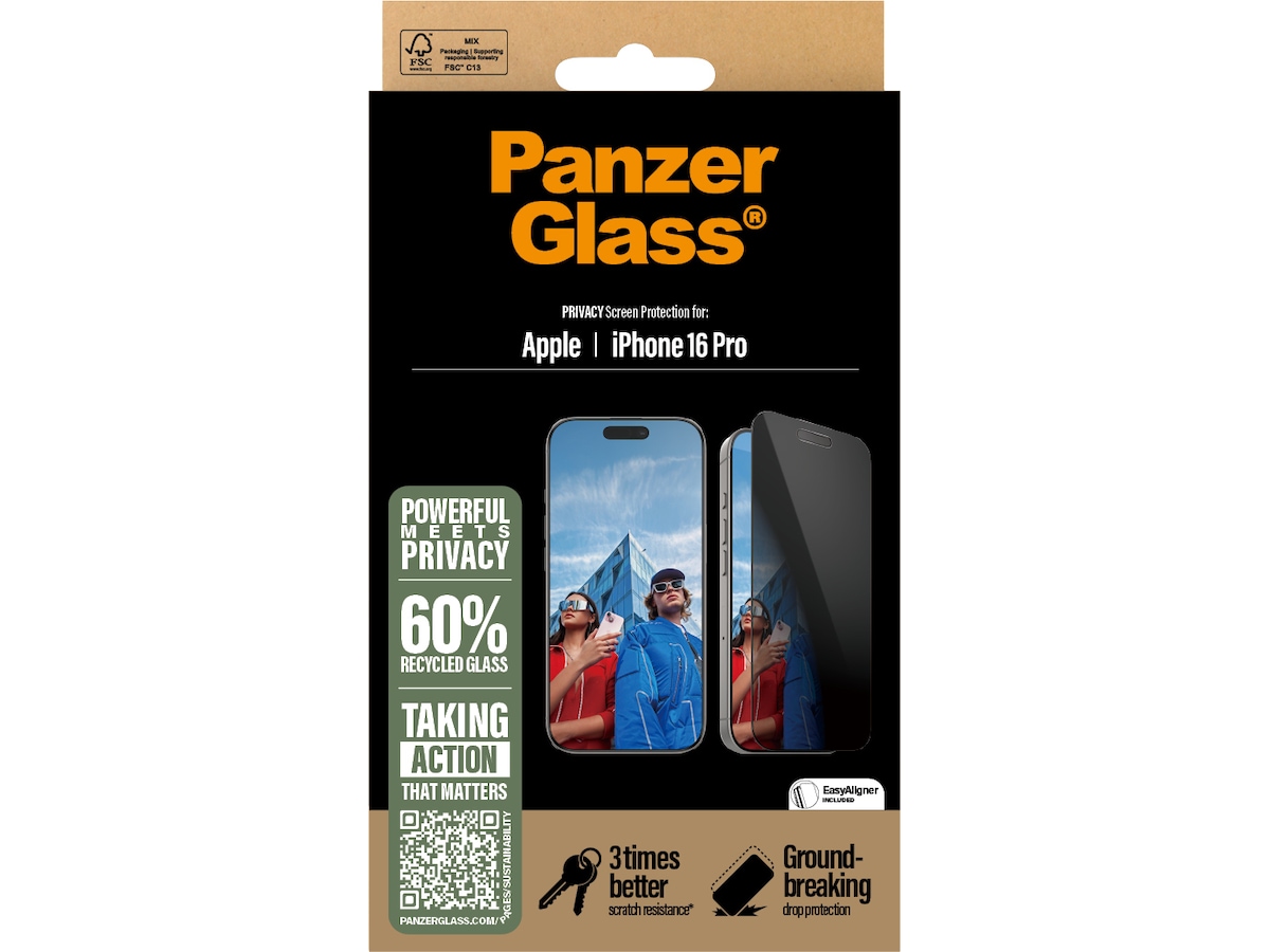 PanzerGlass iPhone 16 Pro Privacy skjermbeskytter Skjermbeskytter