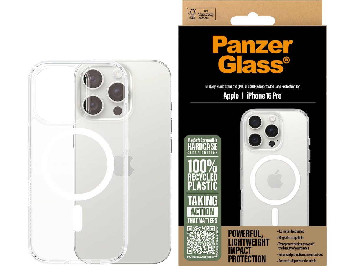 PanzerGlass iPhone 16 Pro HardCase deksel (gjennomsiktig) Mobildeksel