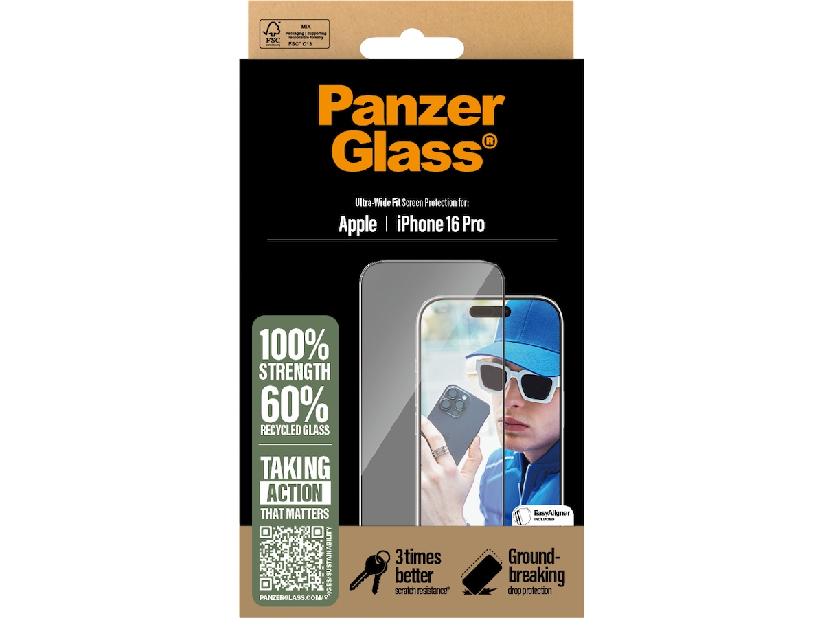 PanzerGlass iPhone 16 Pro skjermbeskytter Skjermbeskytter