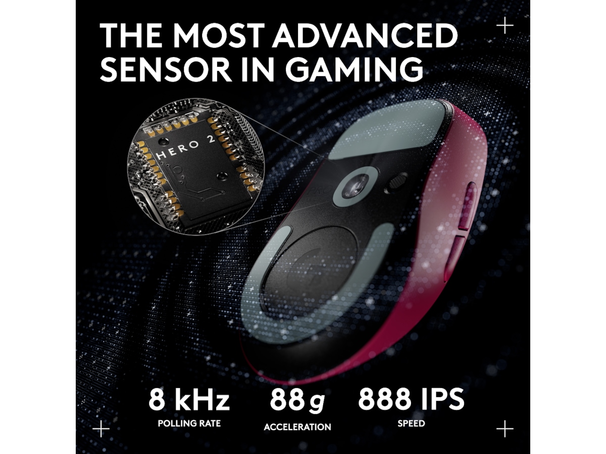 Logitech G Pro X Superlight 2 DEX trådløs gamingmus (rosa) Gamingmus