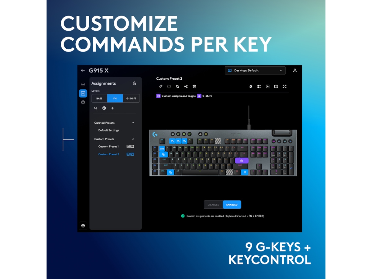 Logitech G915 X Gamingtastatur (sort) Gamingtastatur