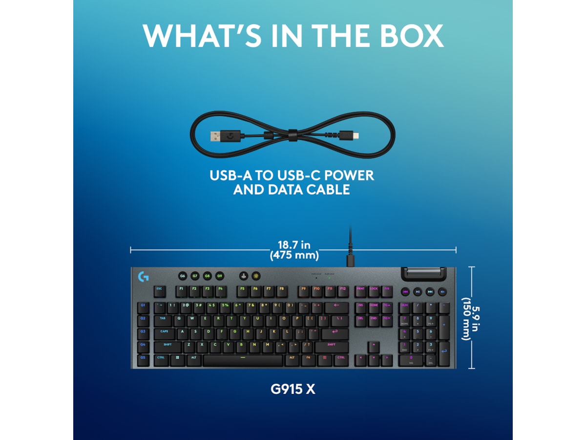 Logitech G915 X Gamingtastatur (sort) Gamingtastatur