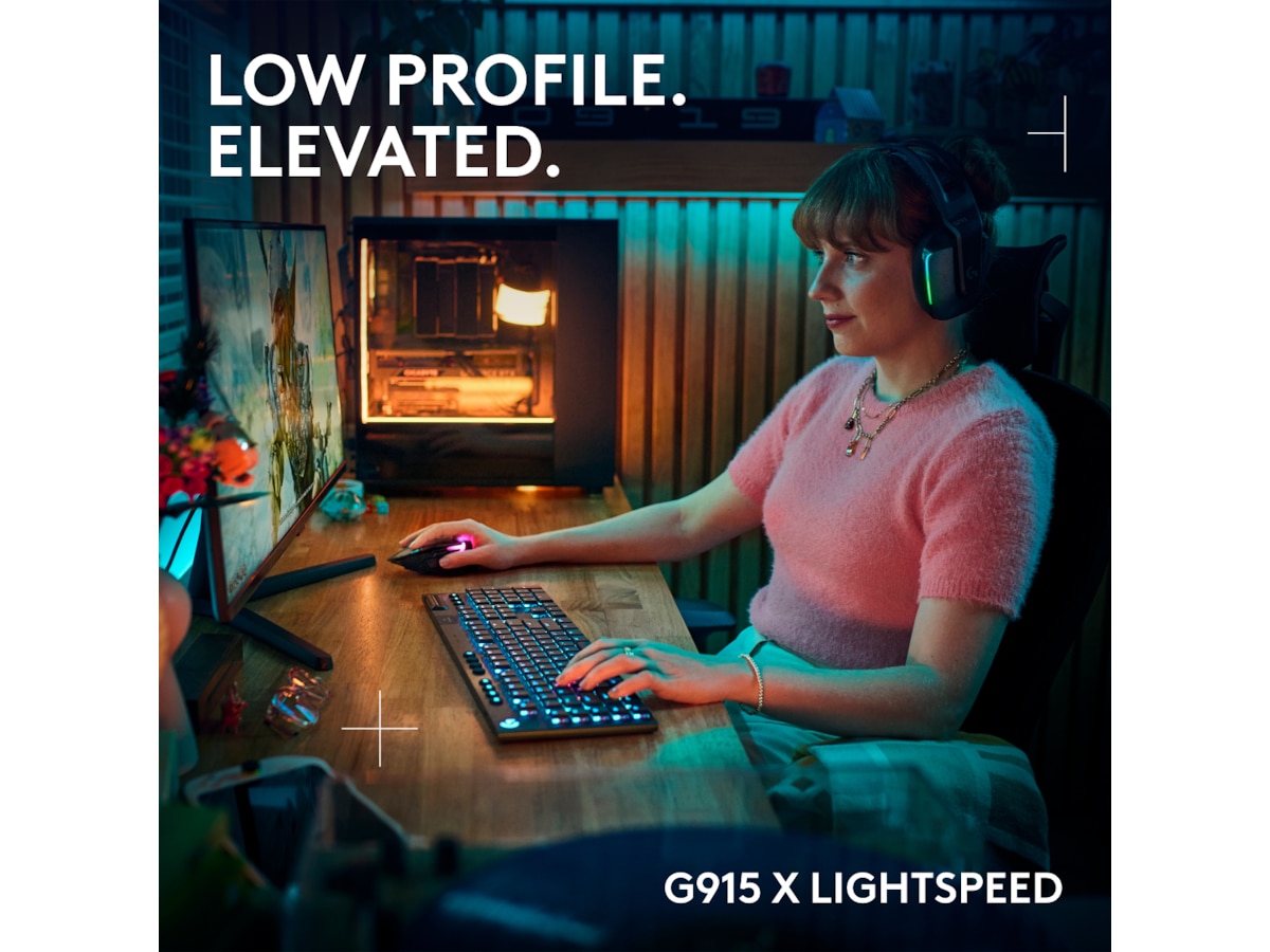 Logitech G915 X Lightspeed Trådløst Gamingtastatur (sort) Gamingtastatur