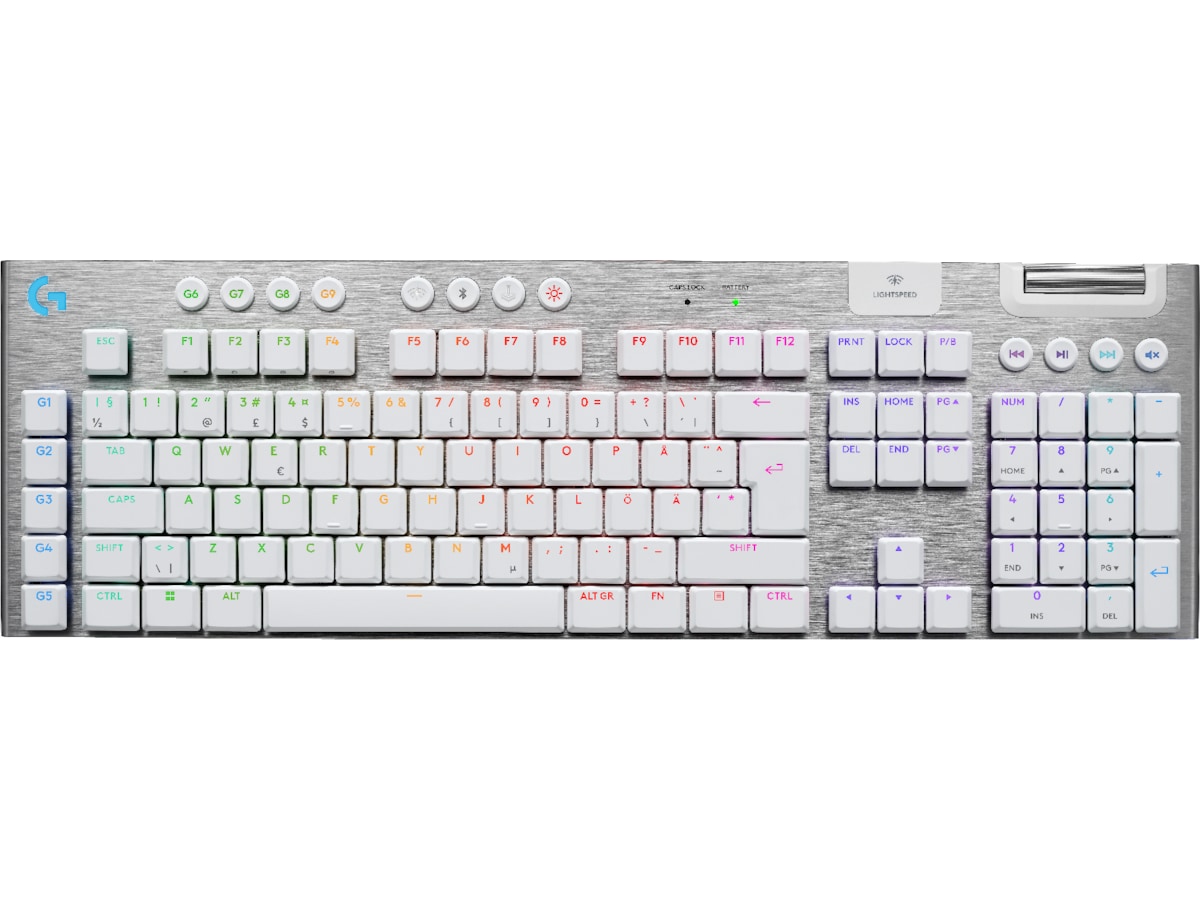 Logitech G915 X Lightspeed Trådløst Gamingtastatur (hvit) Gamingtastatur