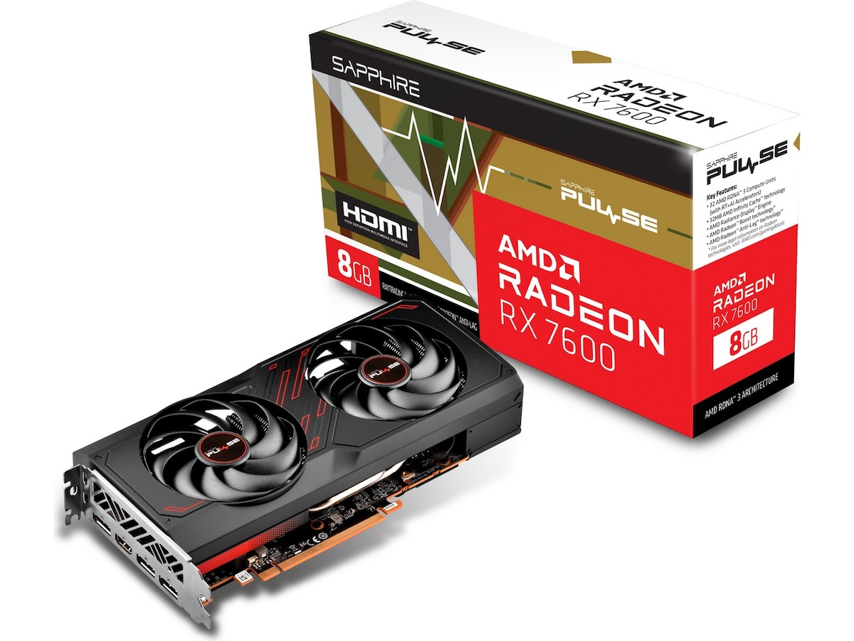 Sapphire PULSE AMD Radeon RX 7600 -B-Grade Demo skjermkort