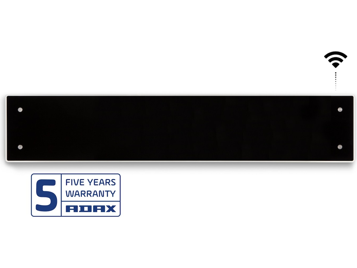 Adax Clea L WiFi panelovn glass lav 800W (sort) Panelovner