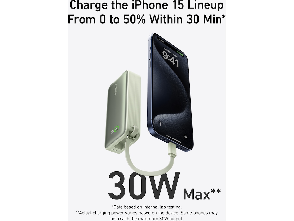 Anker 545 Nano Powerbank 10000mAh (grønn) Powerbank