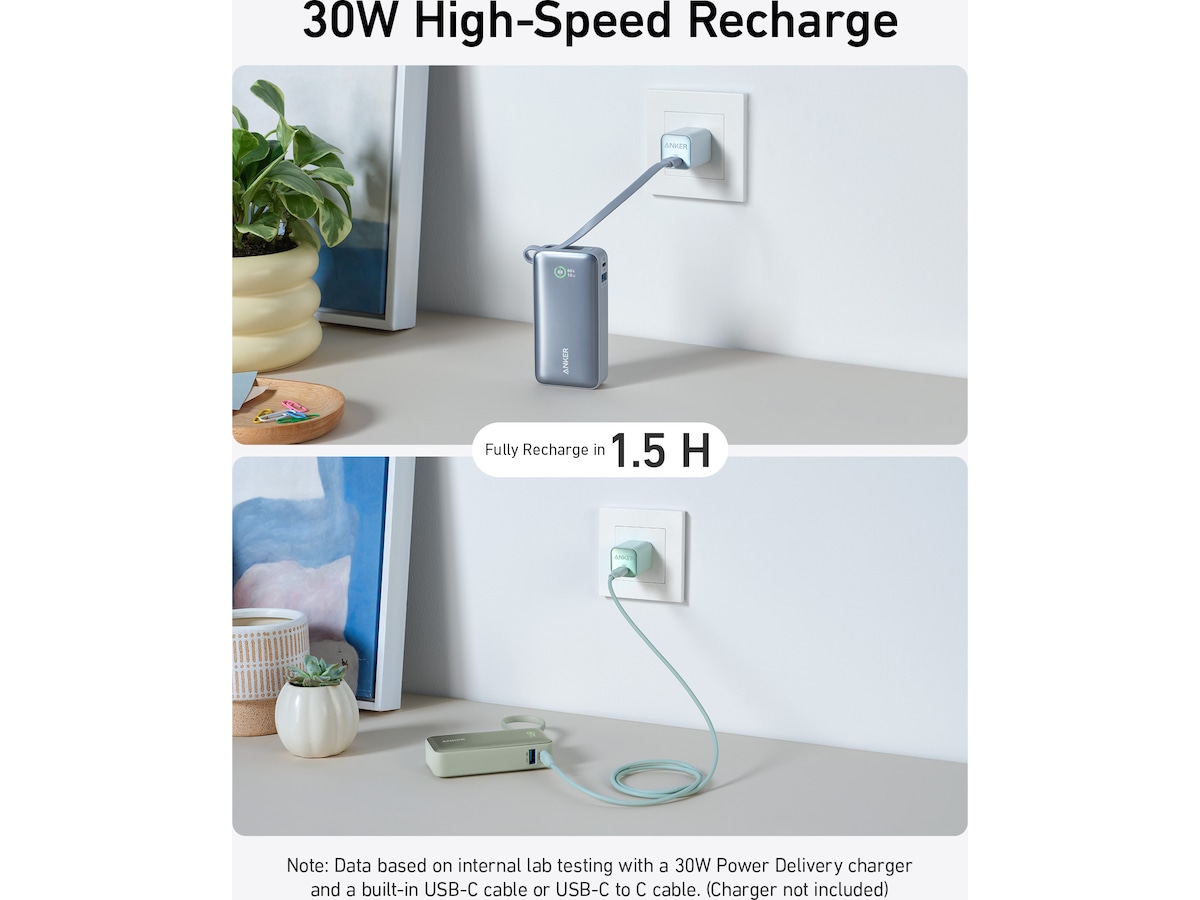 Anker 545 Nano Powerbank 10000mAh (grønn) Powerbank